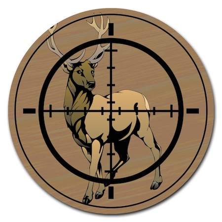 Deer Hunter Circle Vinyl Laminated Decal